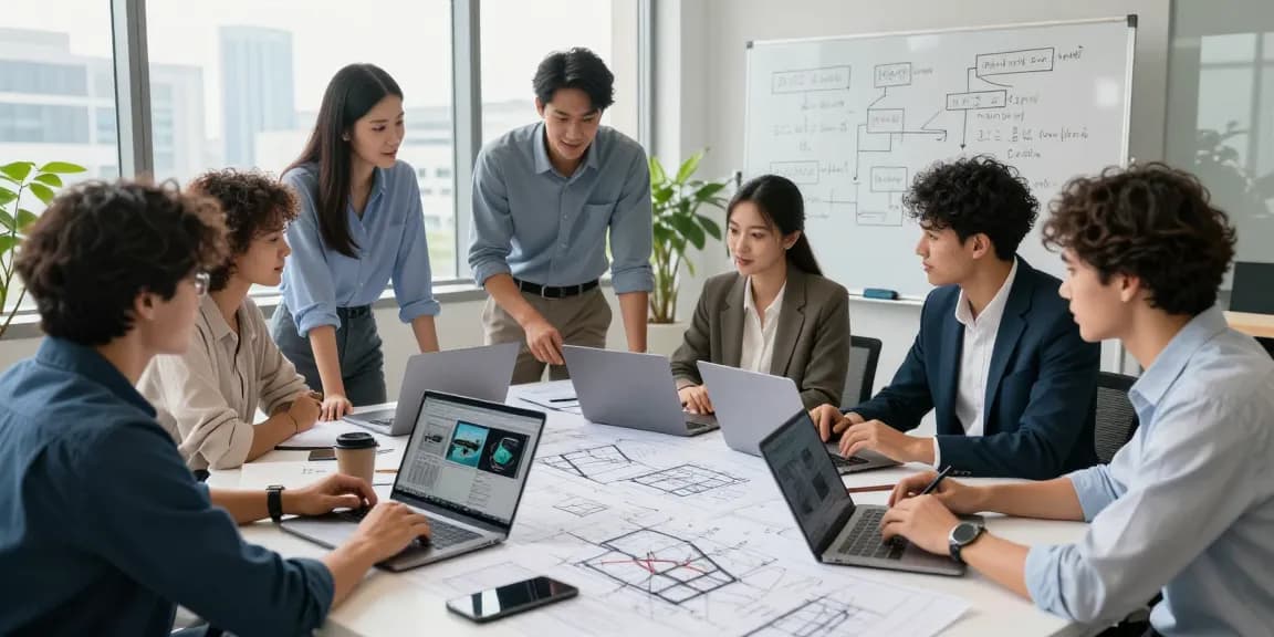 Engineering Services Canada: Professional engineers collaborating on innovative design solutions in a modern office.