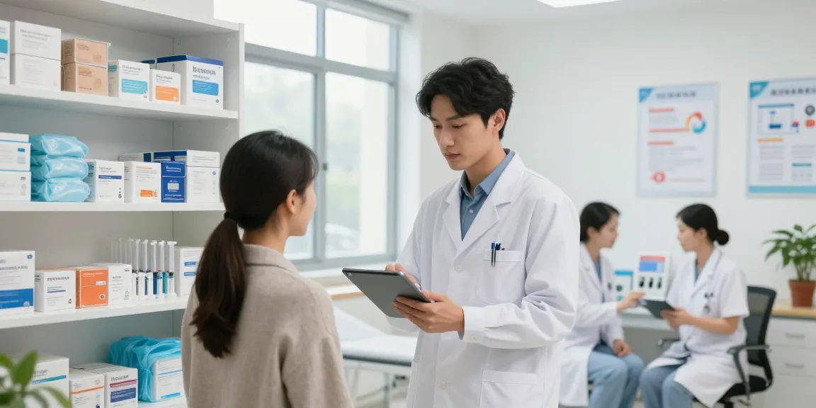 Medical supplies Canada displayed in a modern clinic with healthcare professionals assisting patients.