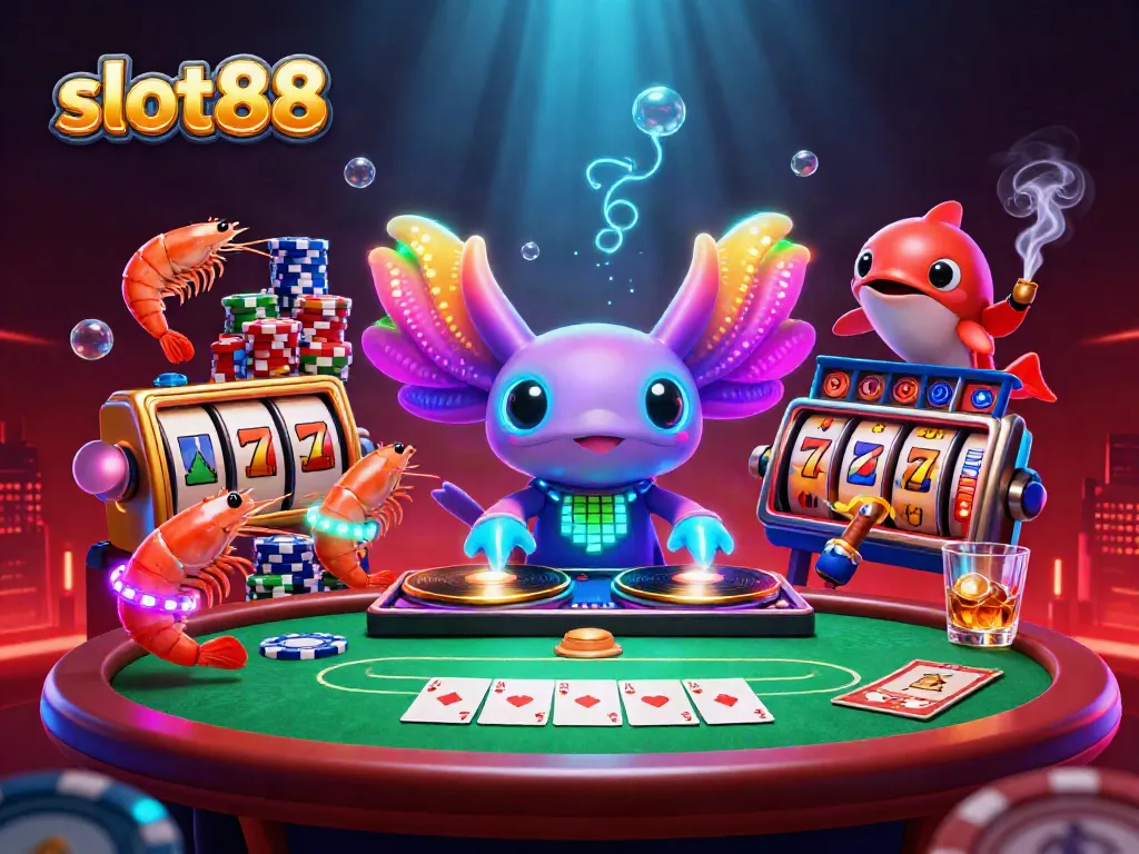 Experience the thrills of slot88 gaming with vibrant characters and slots in action.