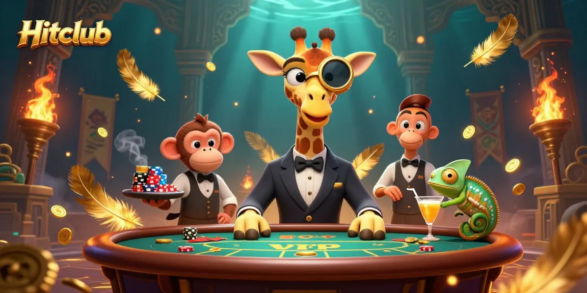 Experience winning moments at Hitclub with a 3D giraffe dealer and entertaining gaming atmosphere.