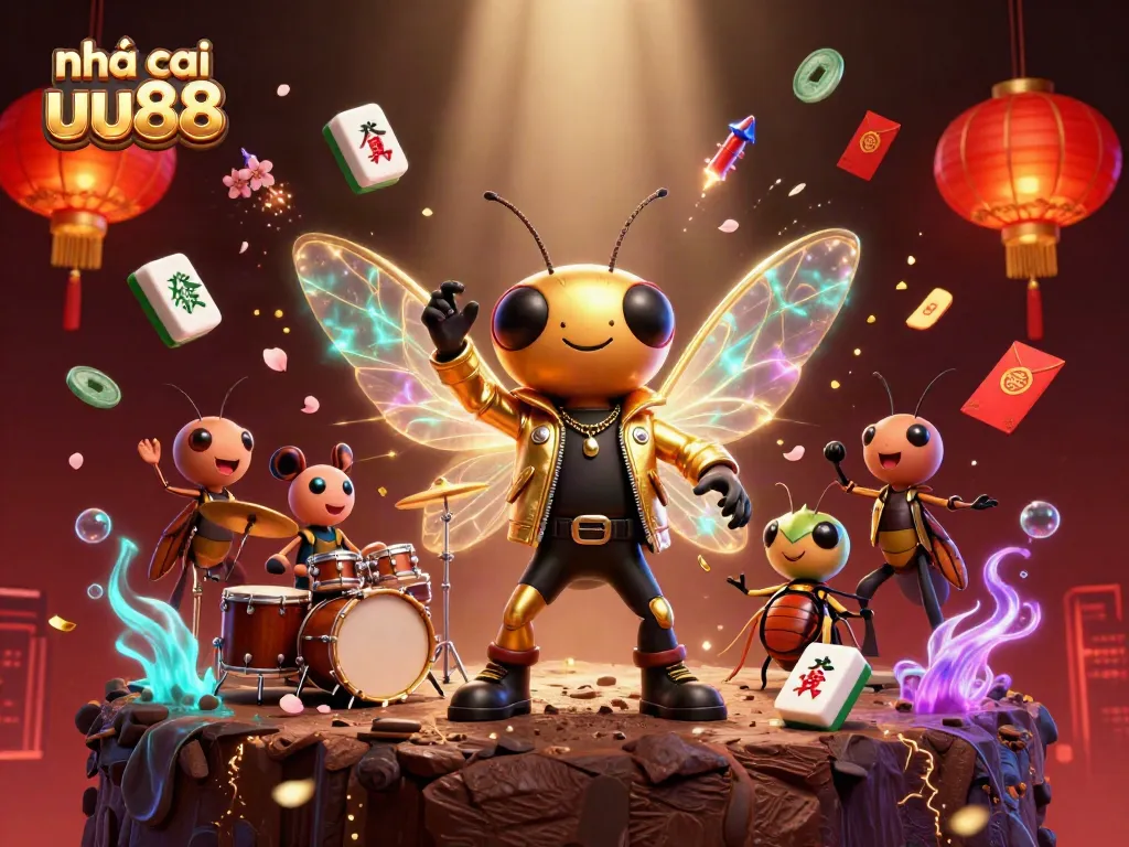 Experience the vibrant allure of nhà cái uu88 with a lively rock star scene filled with dynamic gaming elements.