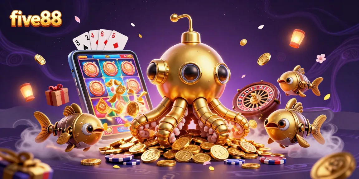 Experience the excitement of five88 with a vibrant 3D slot game scene featuring enchanting characters and thrilling elements.