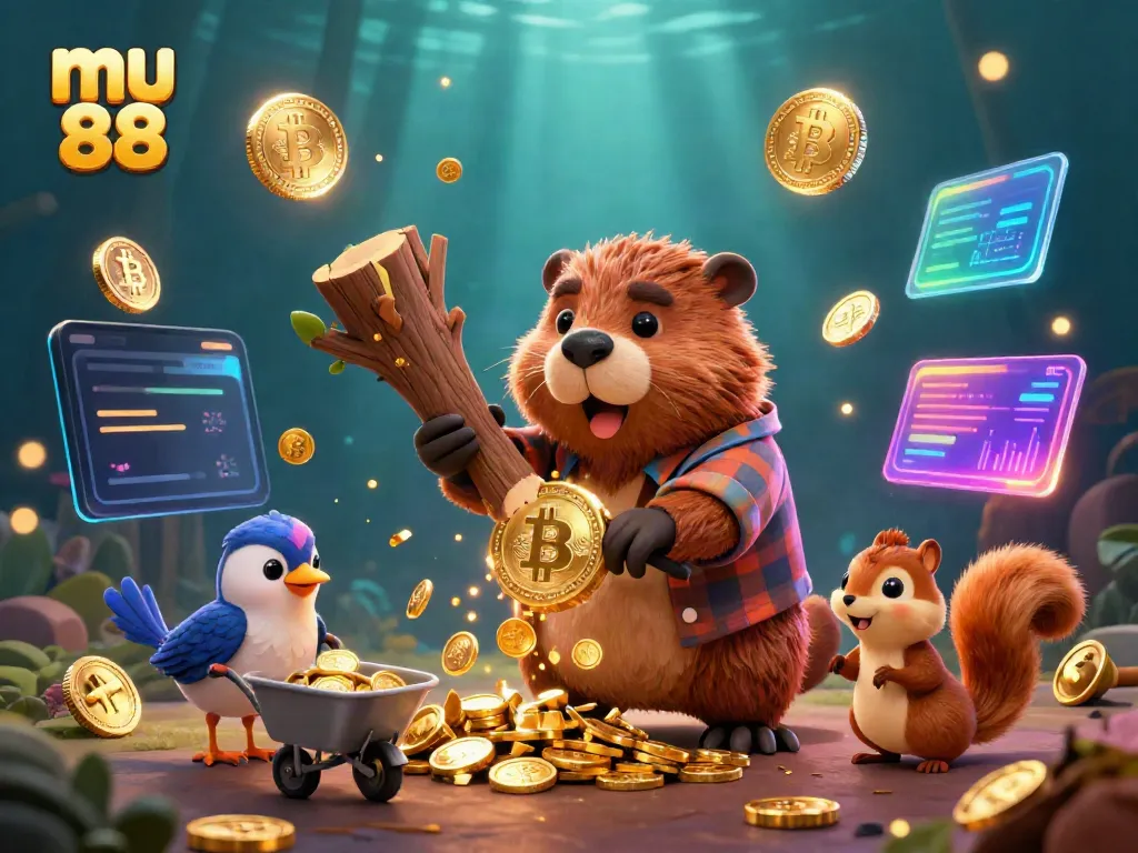 Experience mu 88's thrilling excitement with iconic characters collecting gold coins in a dynamic casino setting.