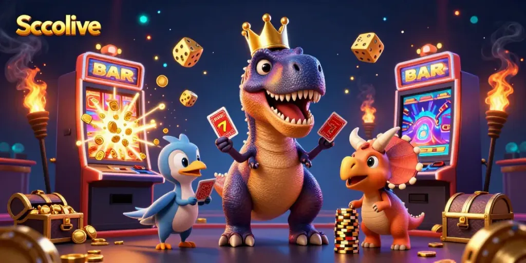 Join Socolive to experience thrilling slots and vibrant gameplay with animated characters.