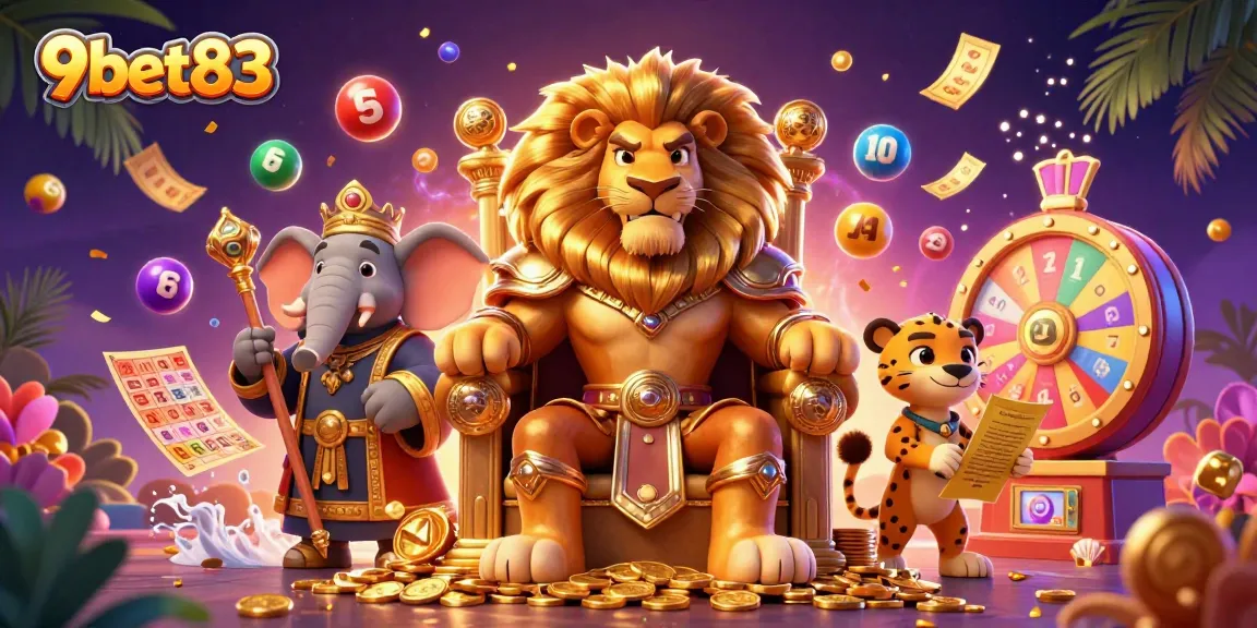 Win big with 9bet83's vibrant gaming scene featuring lottery excitement and casino riches.