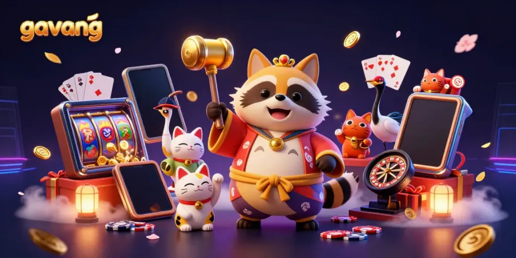 Experience thrilling gambling excitement with the gavang platform, featuring dynamic slots and colorful characters.