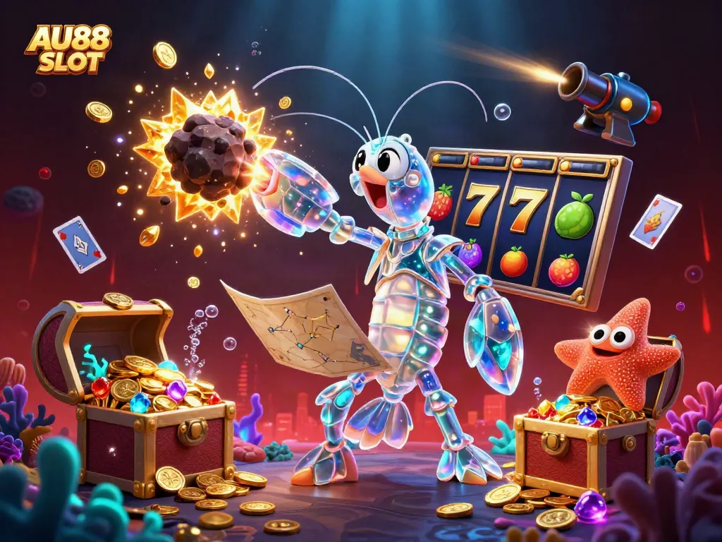 Experience thrilling plays at AU88 SLOT with a vibrant galactic theme, showcasing dynamic elements of winning.