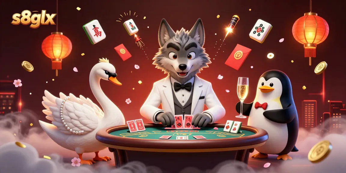 Experience thrilling gameplay at s8glx with a 3D casino scene showcasing unique characters and casino elements.