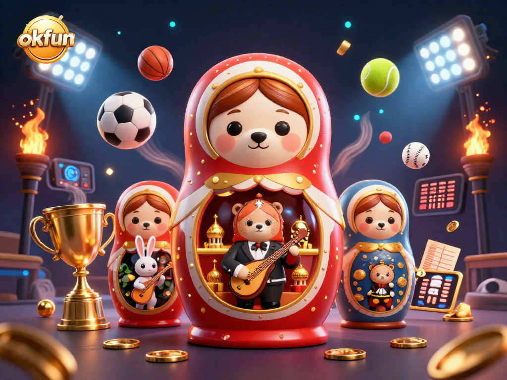 Experience thrilling games at okfun with 3D cartoon bears and dynamic casino elements.