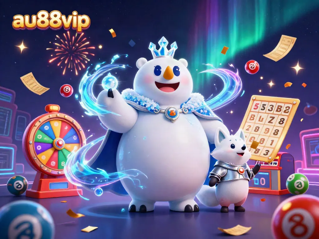 Experience excitement at au88vip with animated lottery elements and vibrant energy from the casino world.