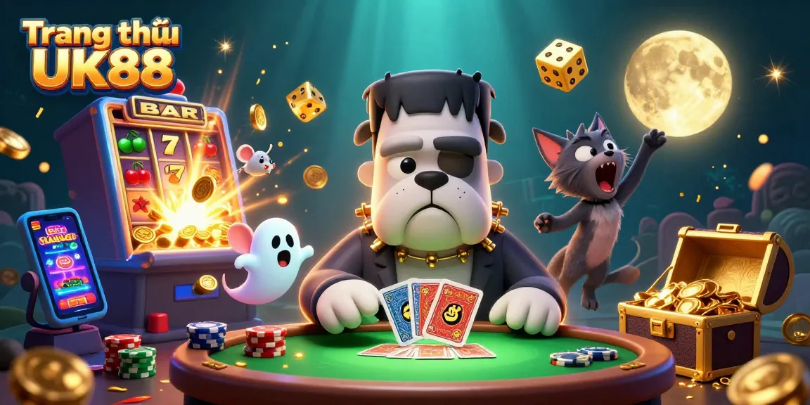 Engage in thrilling entertainment at Trang chủ UK88 with creative 3D casino characters and vibrant casino elements.