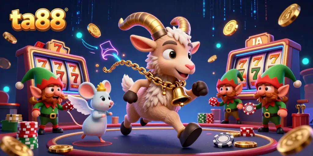Experience thrilling casino action with ta88 in a holiday-horror setting featuring unique characters.