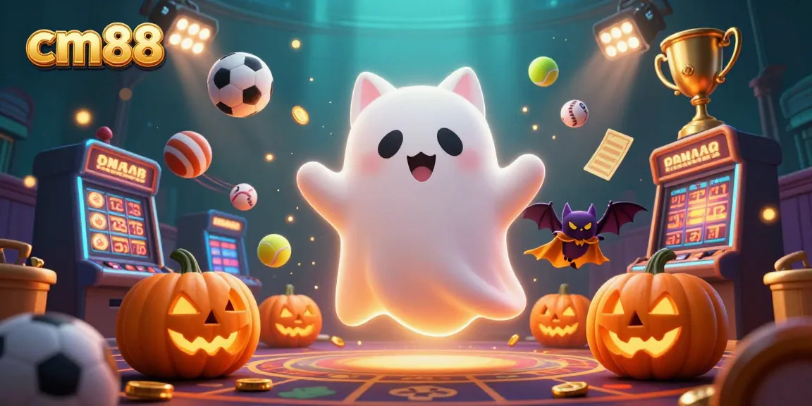Experience thrilling jackpots at cm88 with a friendly ghost cat and gaming atmosphere.