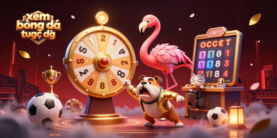Experience xem bóng đá trực tiếp with vibrant characters and dynamic sports betting elements in this thrilling scene.