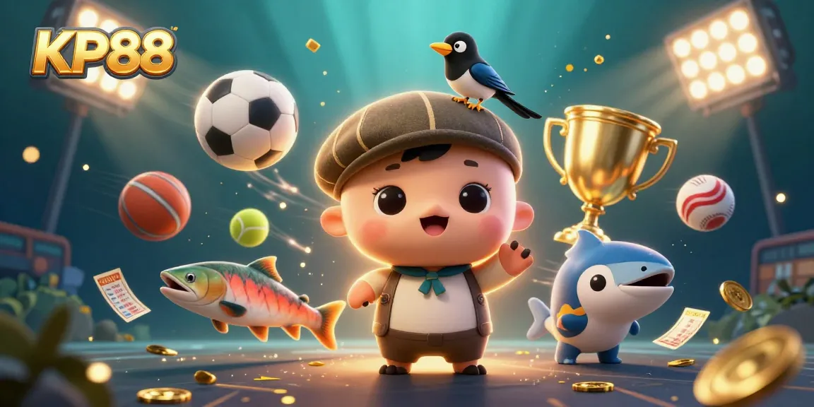Experience KP88's vibrant underwater casino scene featuring playful characters and dynamic game elements.