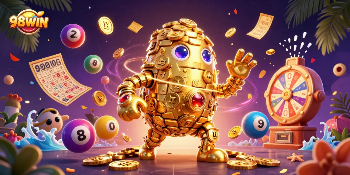 Experience thrilling gameplay at 98WIN with vibrant lottery balls and excitement.