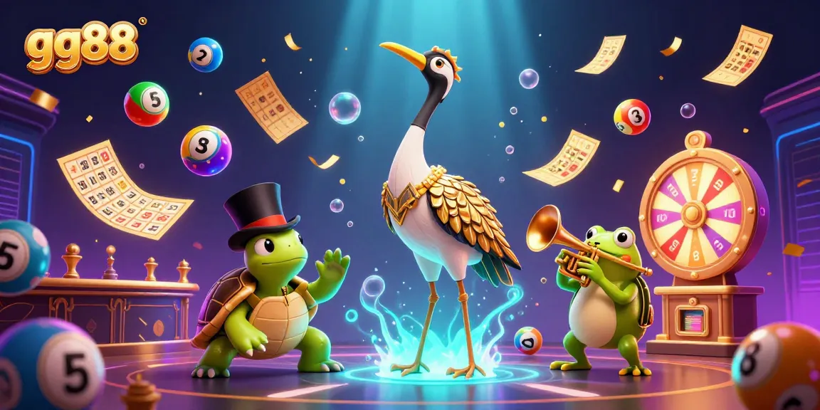 Join the vibrant fun at gg88 with a lively 3D casino scene featuring animated characters and games.