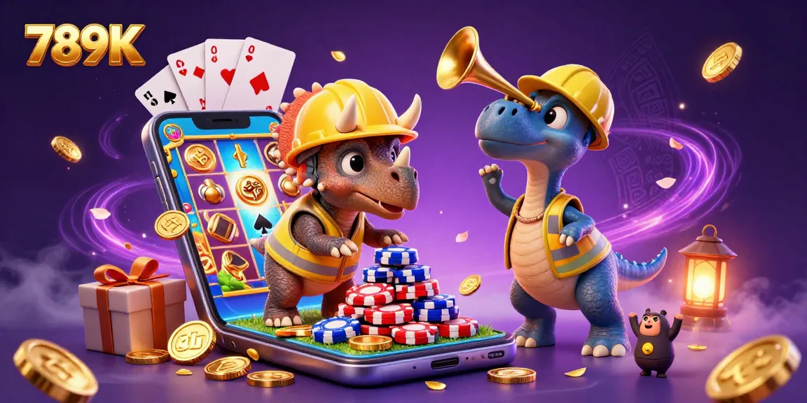 Engage with 789K at a vibrant casino scene featuring 3D characters and dynamic gaming elements.