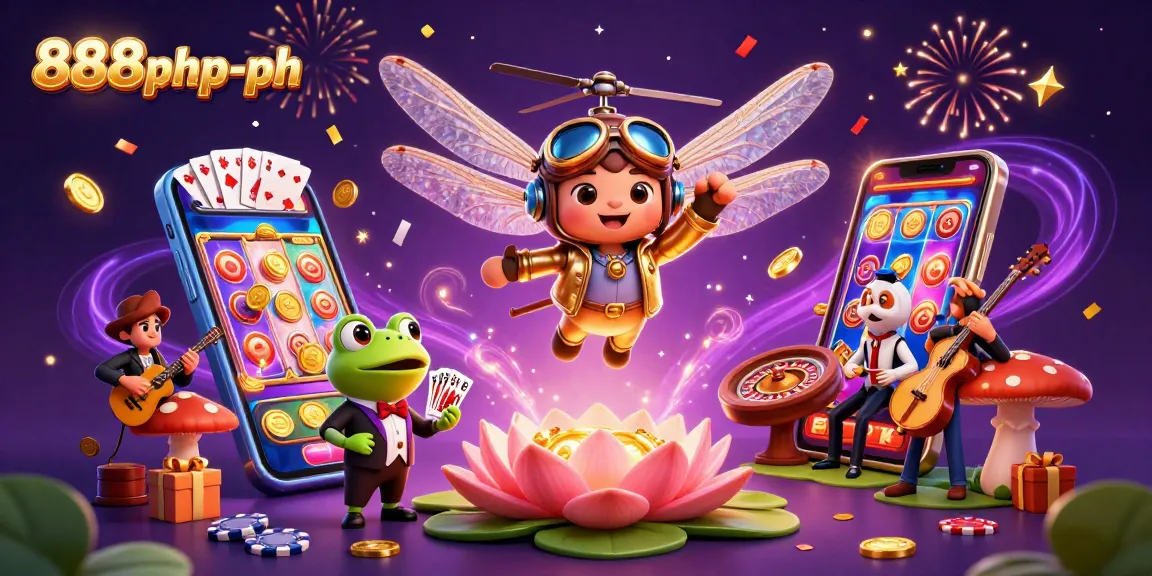 Experience the joy of gaming with 888php-ph, featuring a lively casino scene with action and excitement.