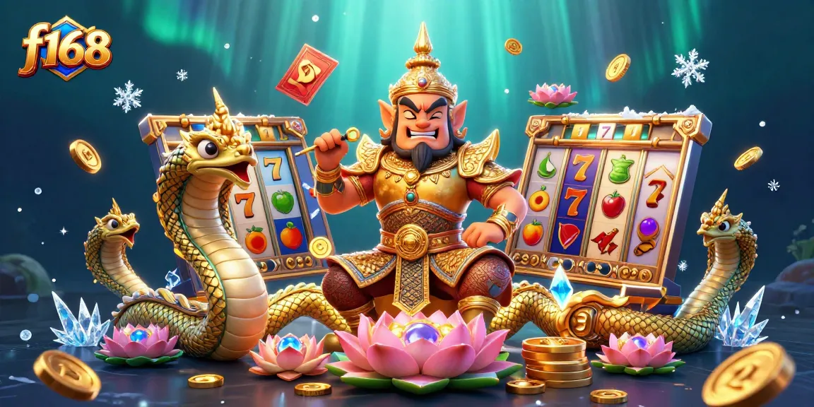 Experience the excitement of f168 with vibrant slot reels and dynamic casino elements.