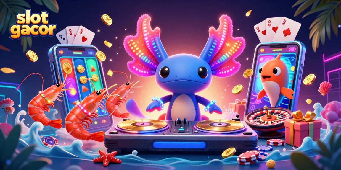 Engage with slot gacor action in a vibrant 3D casino scene featuring dynamic characters and gaming elements.