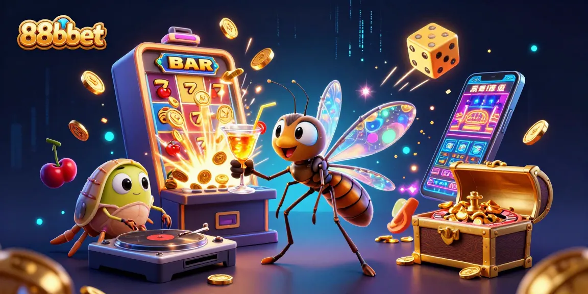 Experience thrilling gameplay at 88bbet with vibrant casino mascots and exciting slots action.