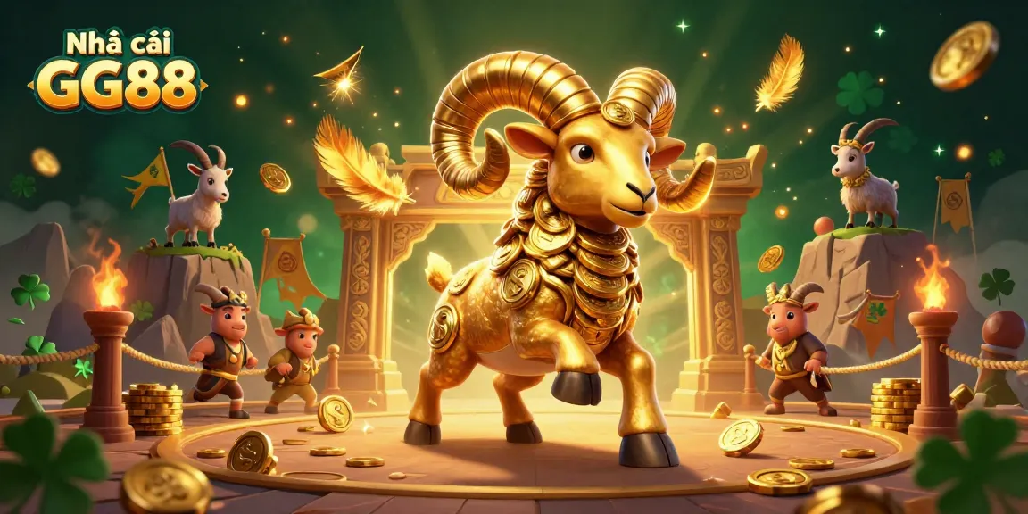 Play at Nhà cái GG88 where the golden ram symbolizes fortune and rich gaming experiences filled with excitement.